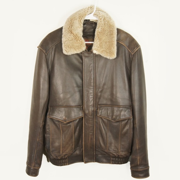 Vintage Other - Vintage Danier Chocolate Brown Sherpa Leather Jacket